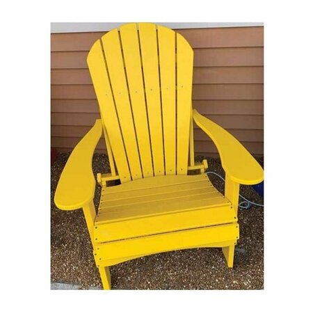KD BUFE 40 x 32 x 33 in. Folding Adirondack Chair, Yellow KD2471426